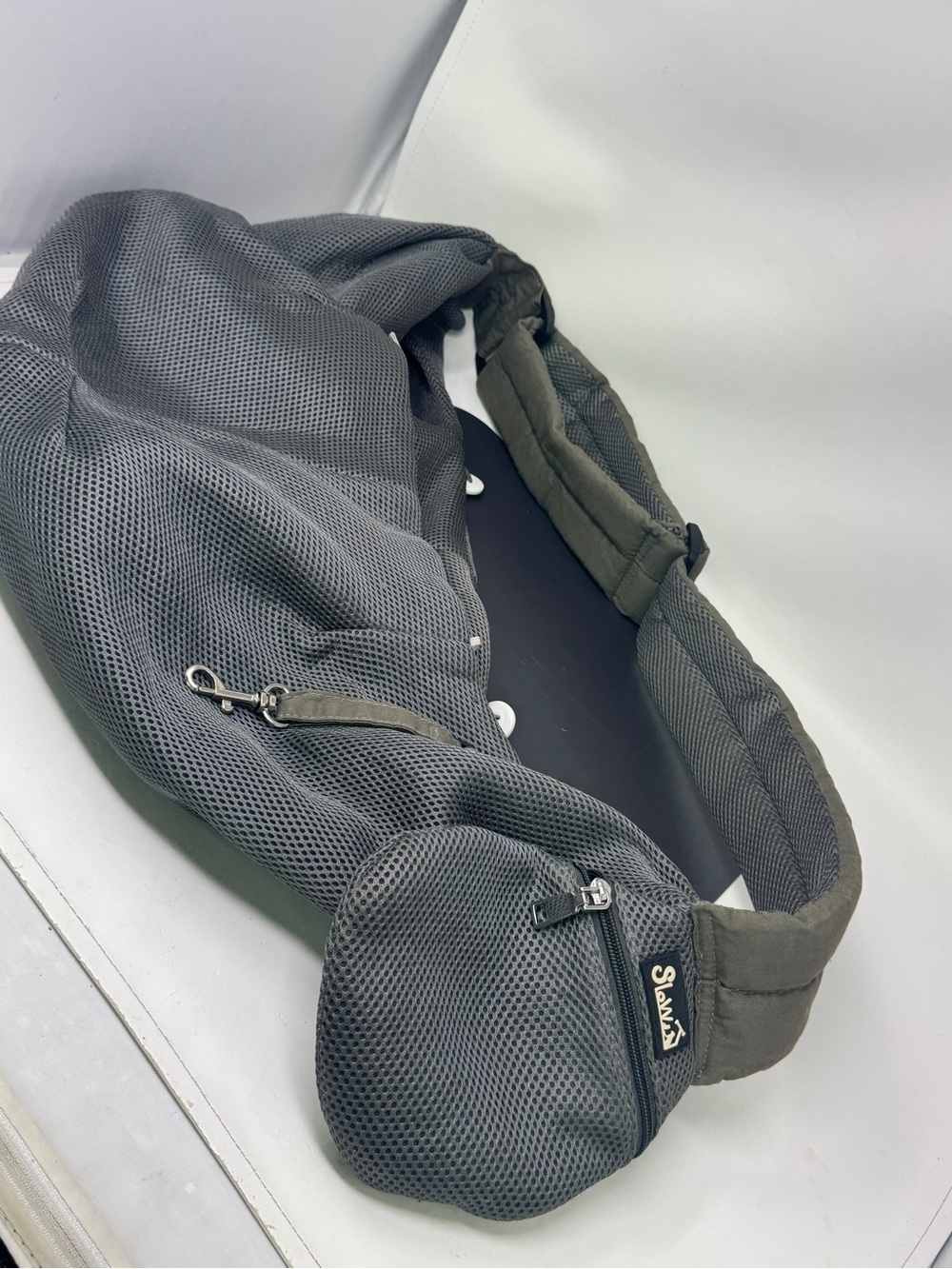 Slow Ton Cat/Dog Puppy Sling Bag Gray shoulder Carrier Mesh Breathable